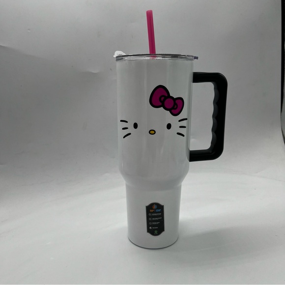 NEW Hello Kitty 40oz tumbler and straw white with pink bow - Picture 1 of 6
